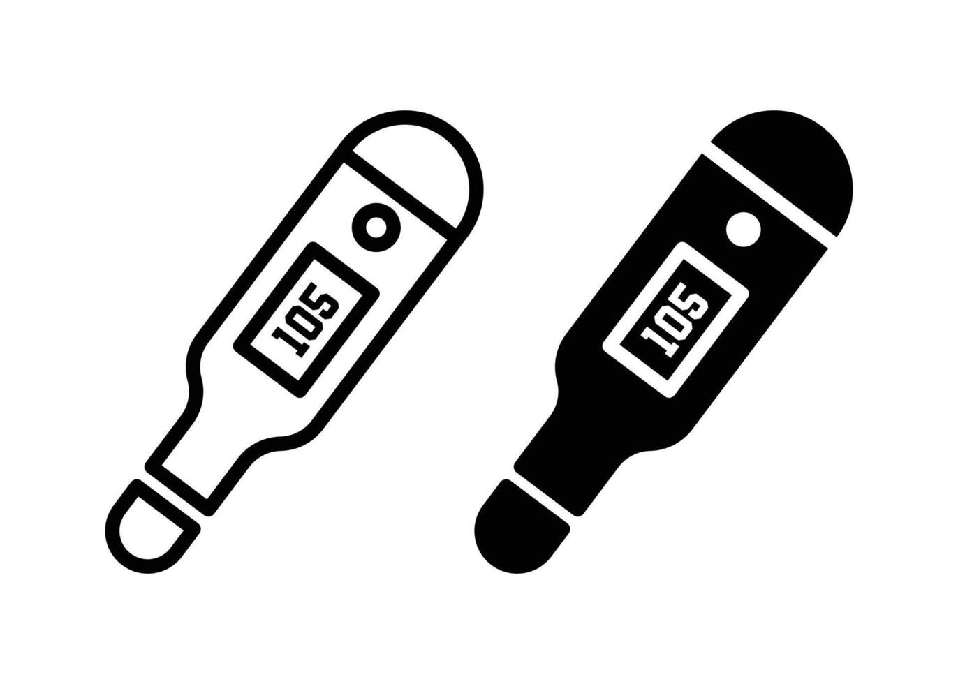 Digital Thermometer icon in outline. medical thermometer icon design, perfect for healthcare and clinical-related projects. vector