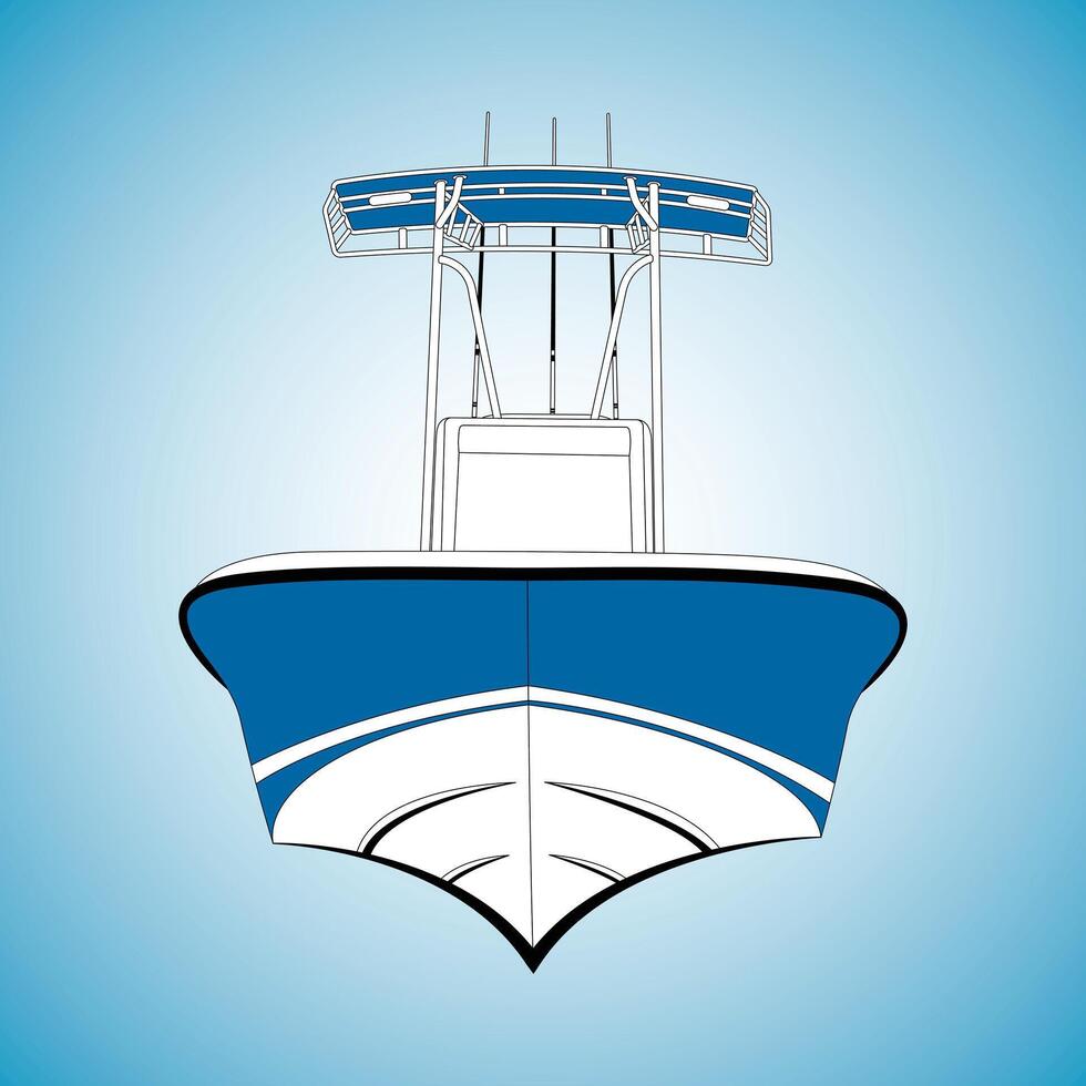 Fishing boat illustration for business vector