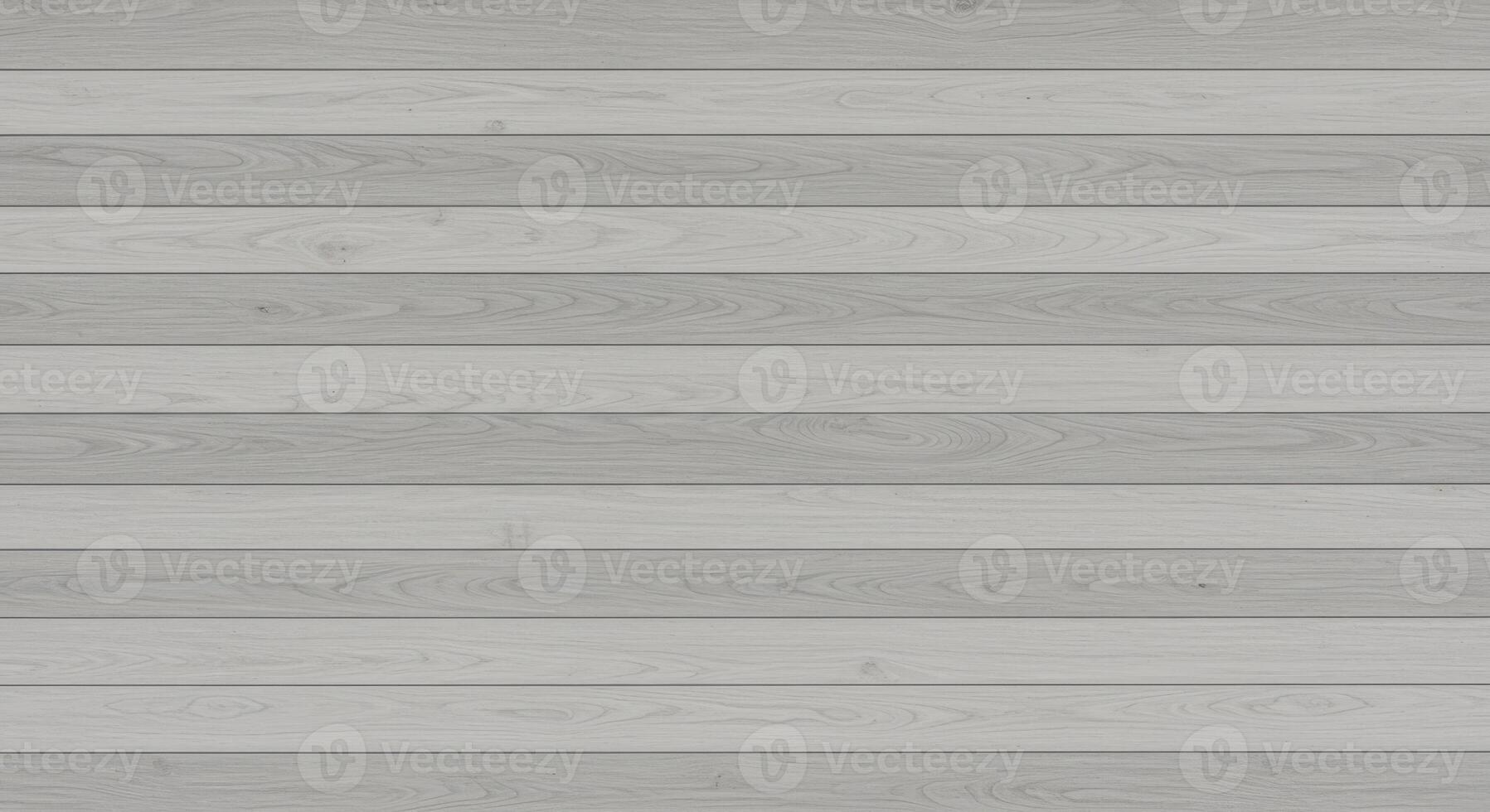 Seamless light gray wood plank background. Horizontal wooden boards create a neutral, textured surface for design, decor, or architectural use. photo