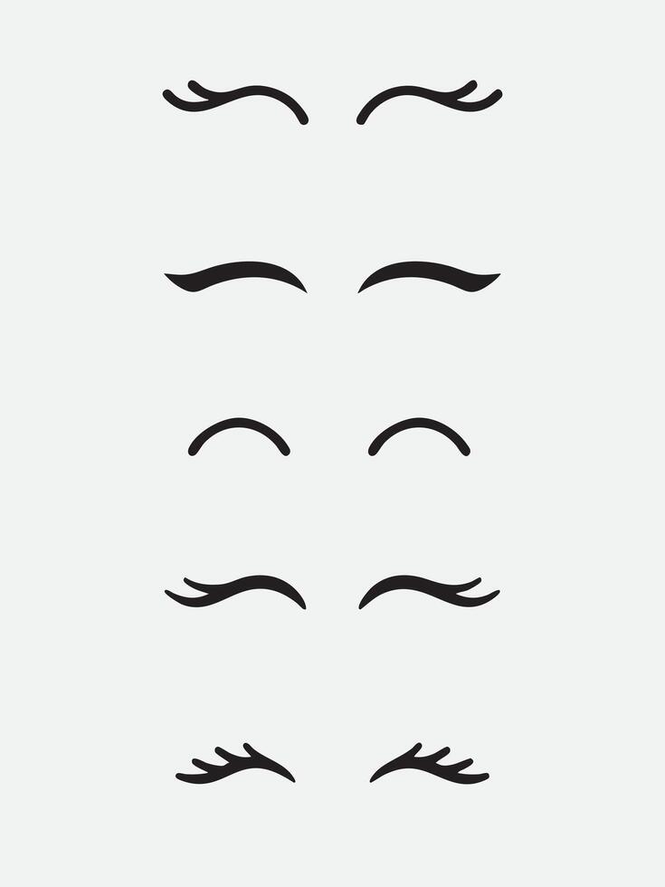 Eyelashes Set Beauty Accessories vector