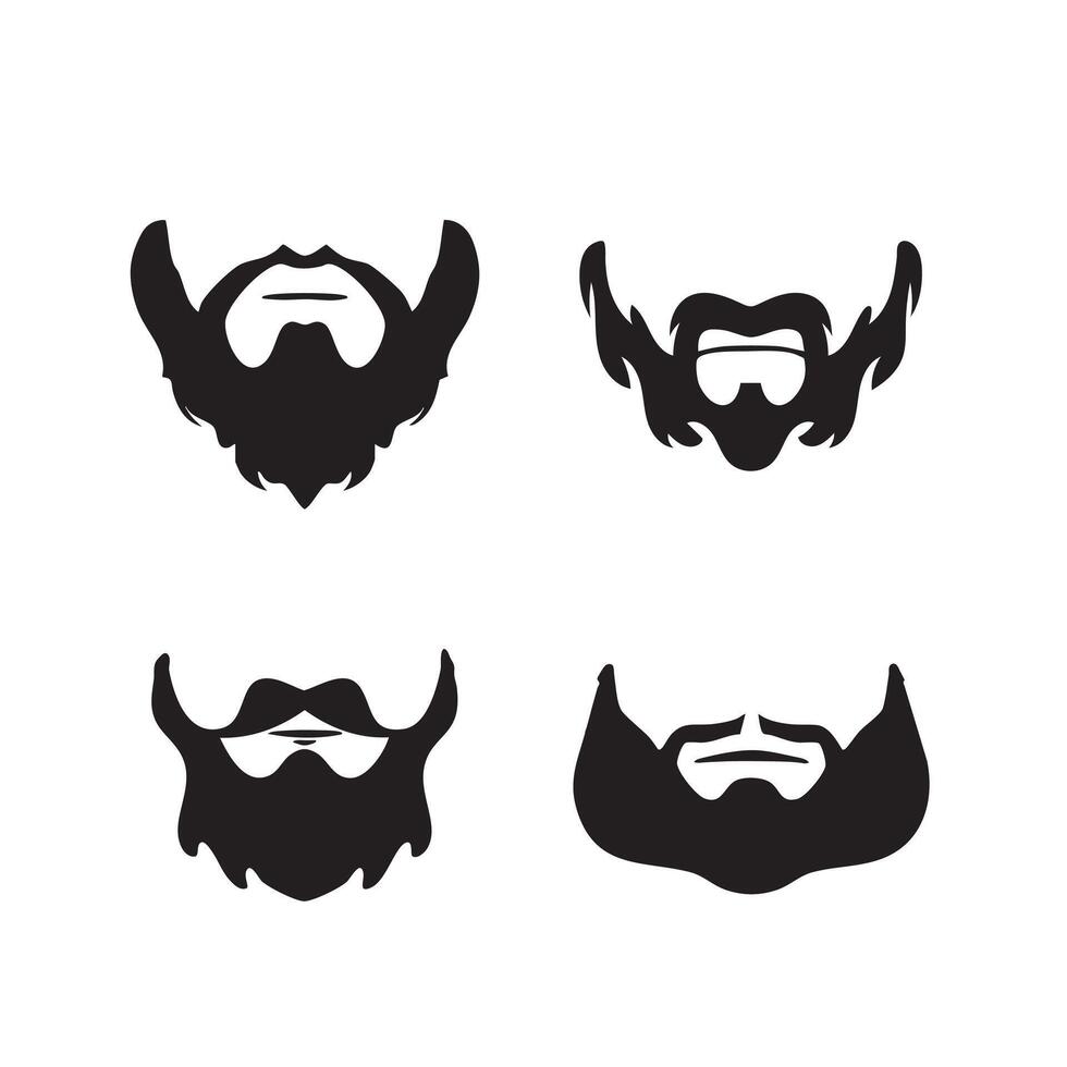 Black Beard Styles For Men vector