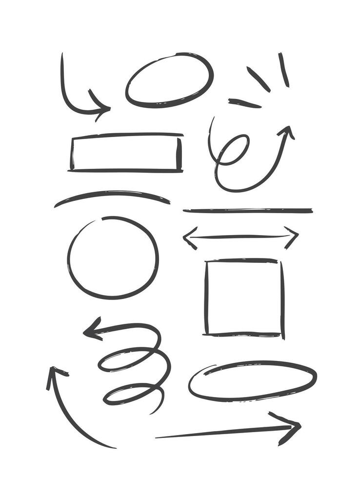 Doodle Icons Set vector