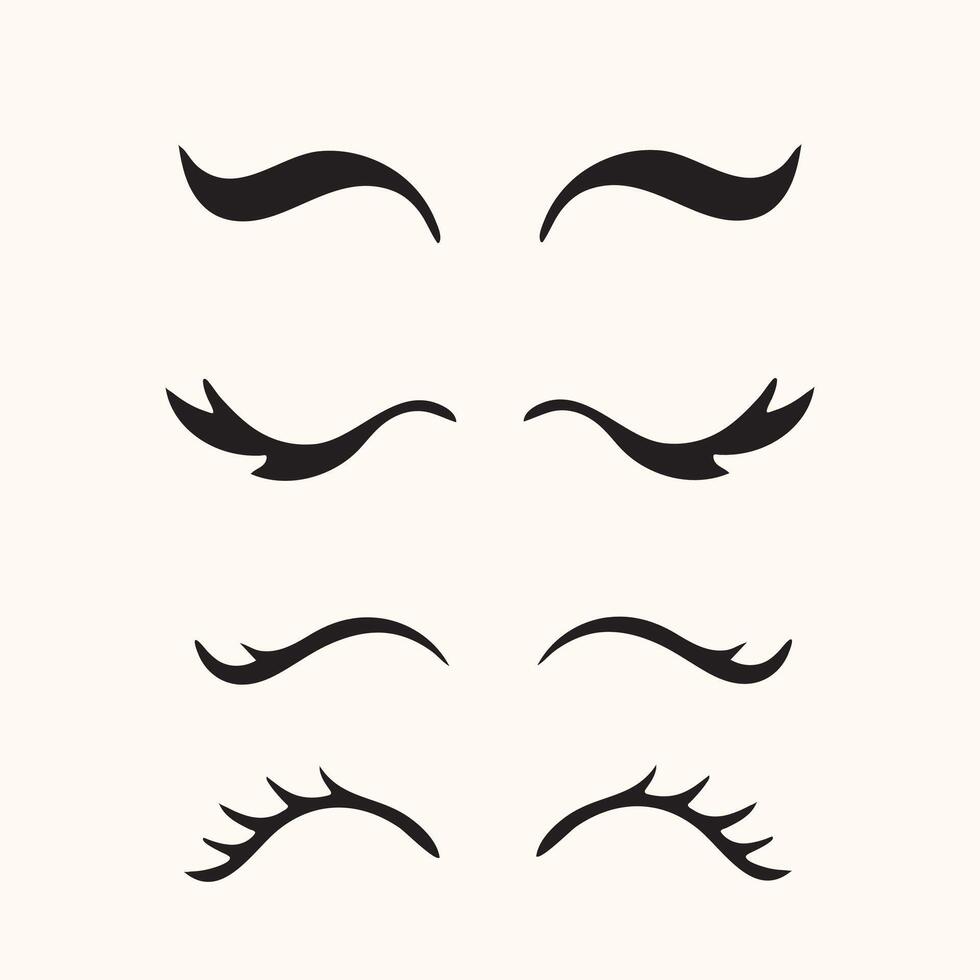 Eyelashes Set Beauty Accessory vector