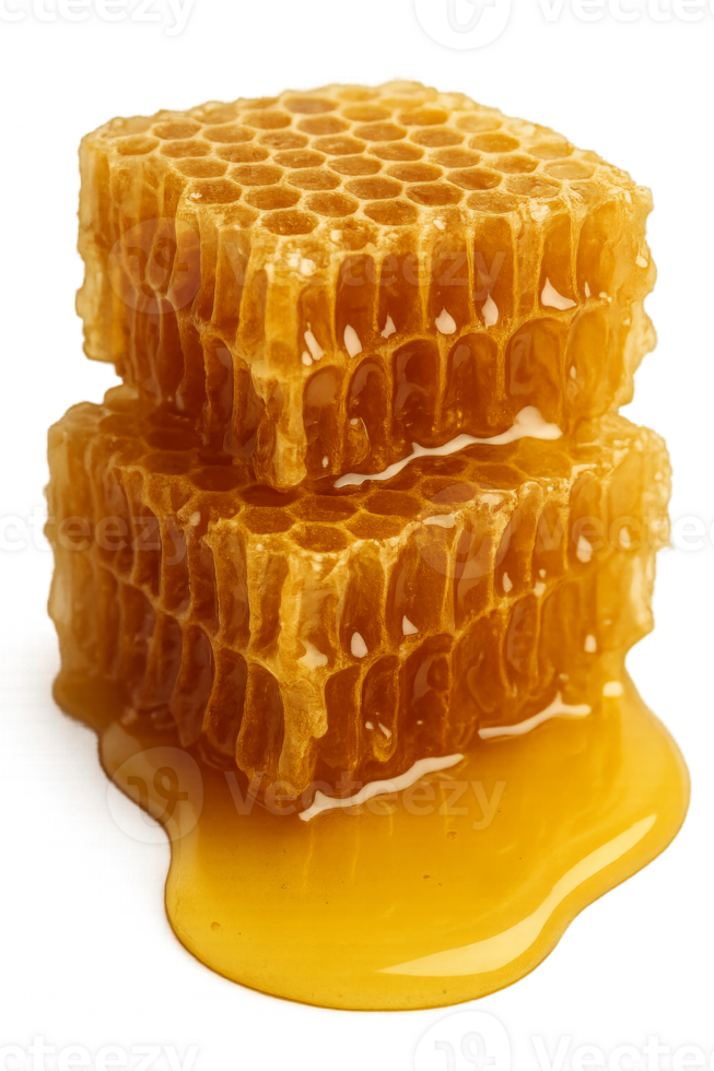 Sweet Honeycomb Drizzles Golden Syrup in a Close up Display of Natural Sweetness and Texture png