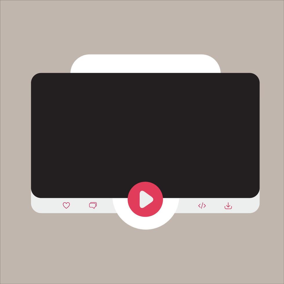 Frame Player pannel vector