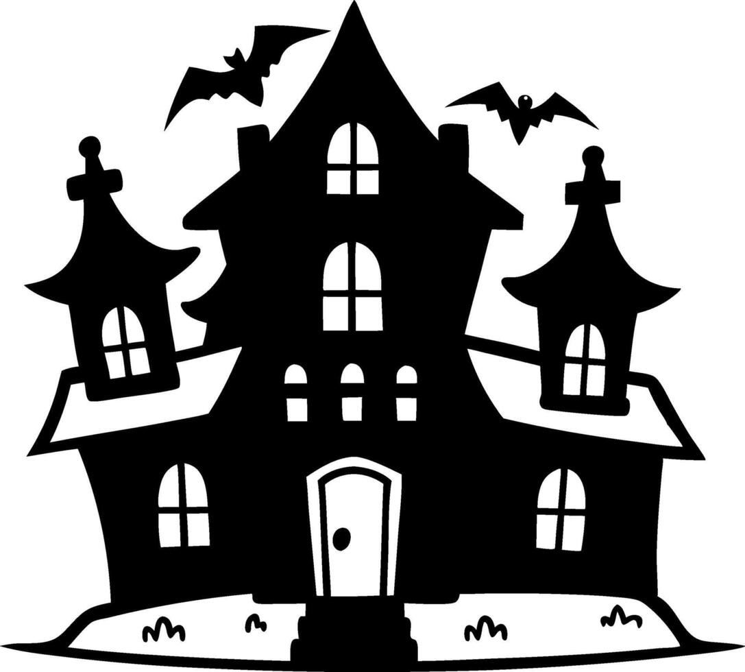 Spooky Halloween Haunted House Illustration for Design Projects vector