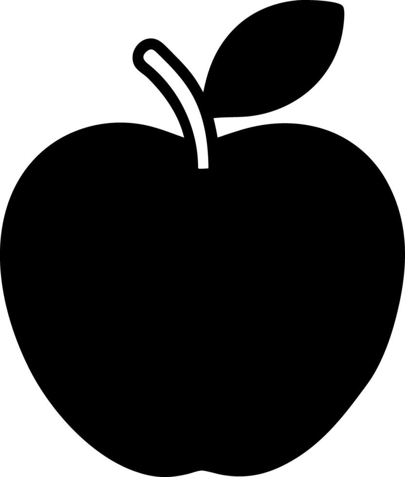 black apple Illustration element vector