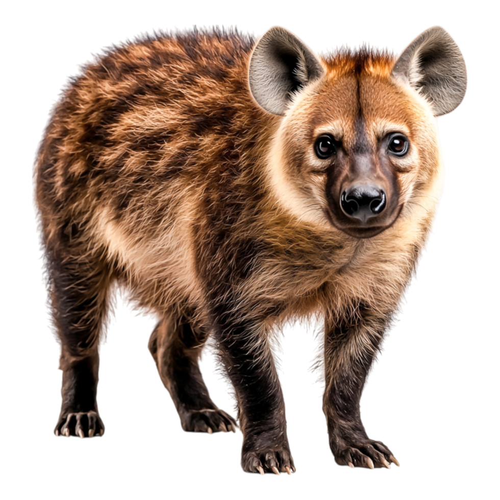 Realistic depiction of a spotted animal with unique features and captivating expression png
