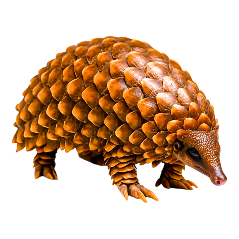 closeup of a Beautiful Pangolin with Scaly Armor in Natural Setting png