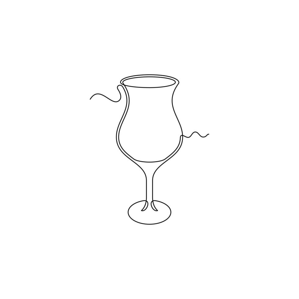 one line art Poco Grande Glass illustration. line art, one continuous line, simple, hand drawn and sketch style. for icons, symbols, signs or logos vector