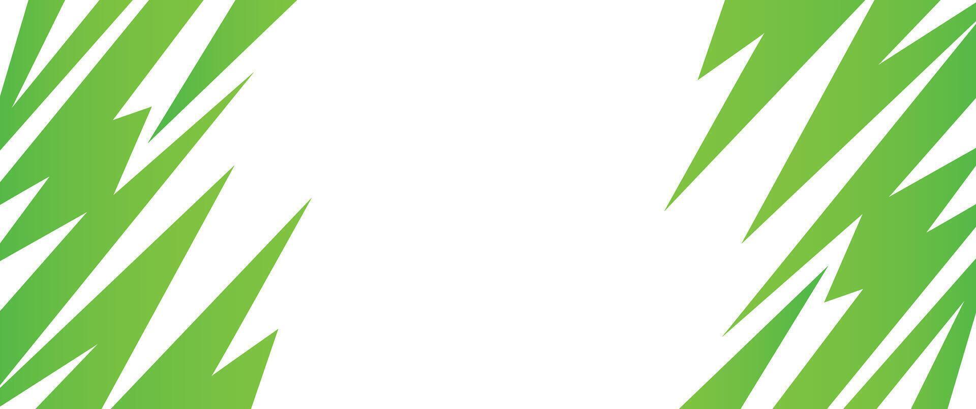 Abstract background with green geometric spike line pattern and some copy space area vector