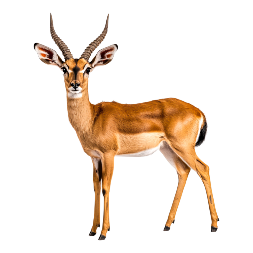 Elegant Antelope Standing Gracefully in Natural Habitat Capturing Wildlife Beauty png