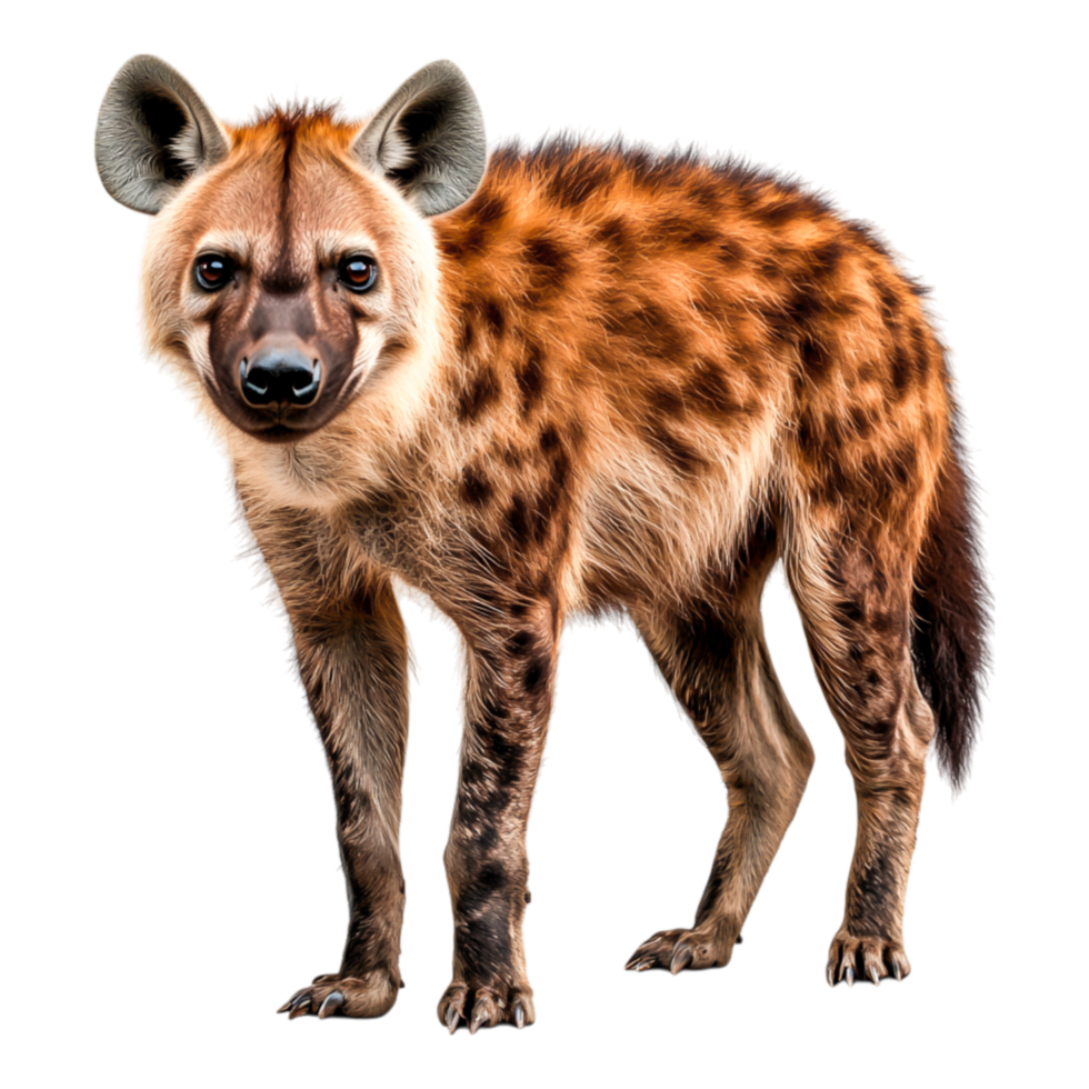 Realistic Hyena Portrait in a Natural Setting, closeup and Detailed Features png