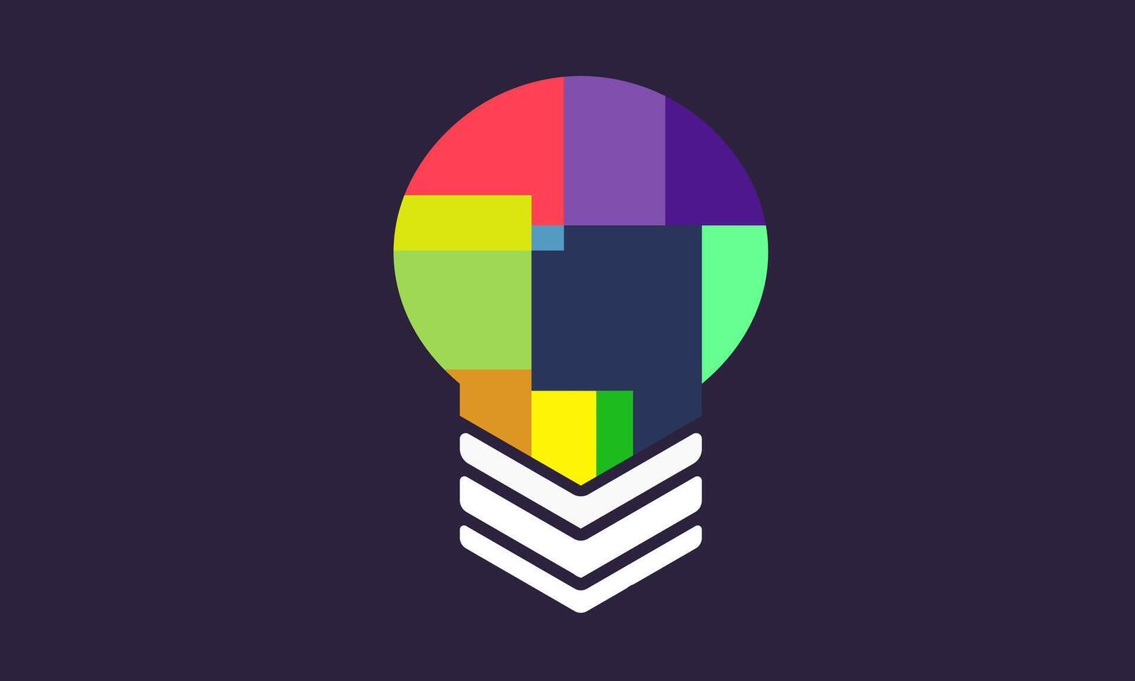 Colorful Light Bulb Idea Logo for Innovation and Creative Concepts vector