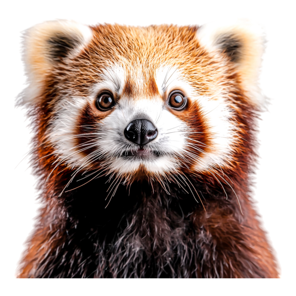 Adorable Red Panda closeup on with Detailed Fur and Expression png