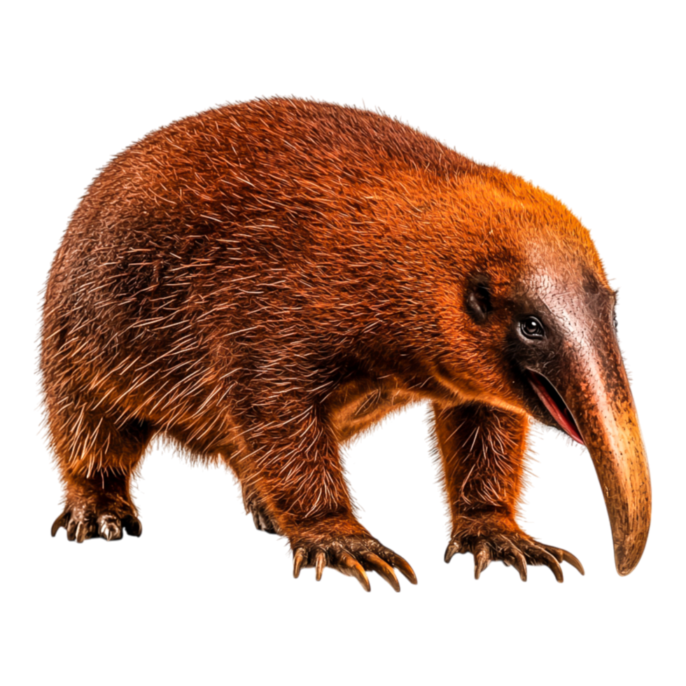 Cute and Curious Animal with Unique Snout and Fur Coating in Colorful Setting png