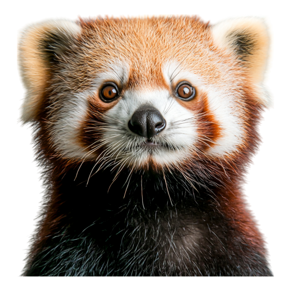 closeup Portrait of a Red Panda with Average Expression in Natural Environment png