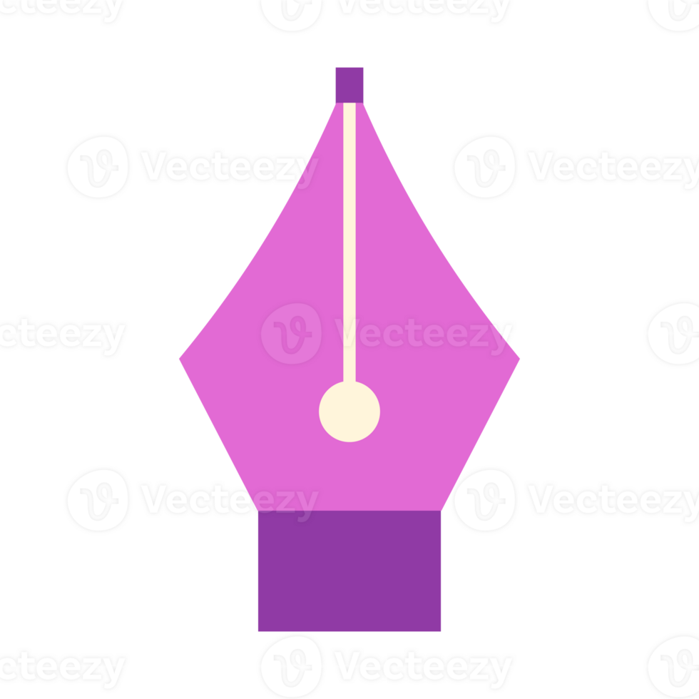 A purple pen with a white tip on top png
