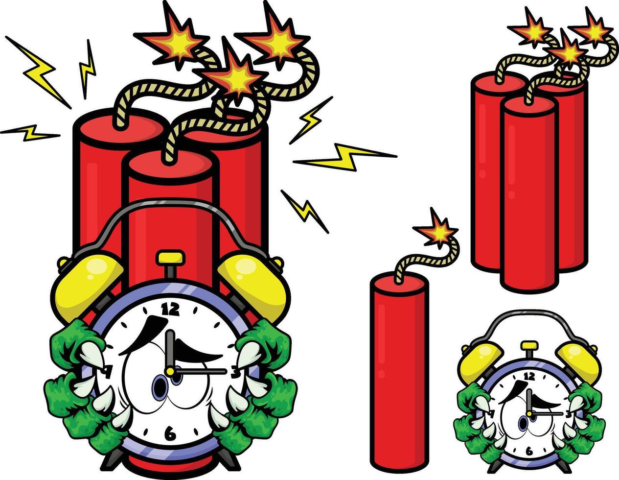 Cartoon bomb clock illustration design vector