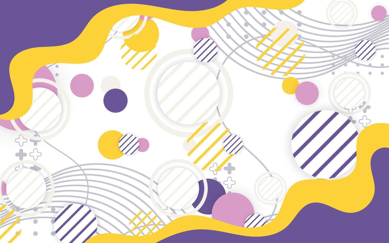 a purple and yellow background with a wave pattern vector
