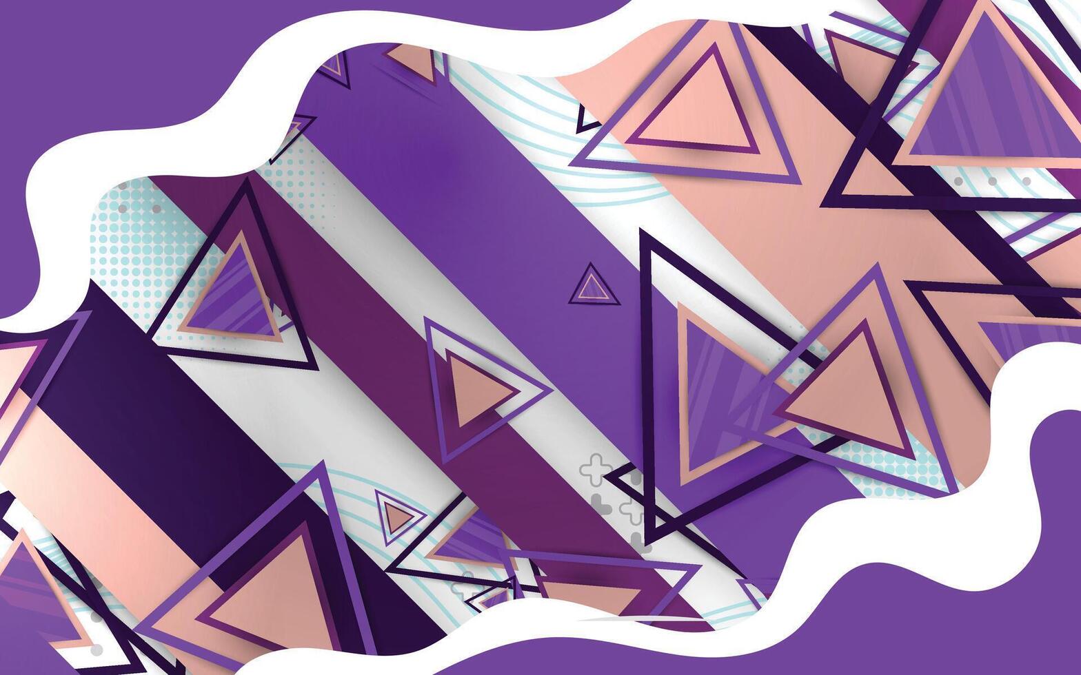 Liquid background with geometry objects and trendy colors vector