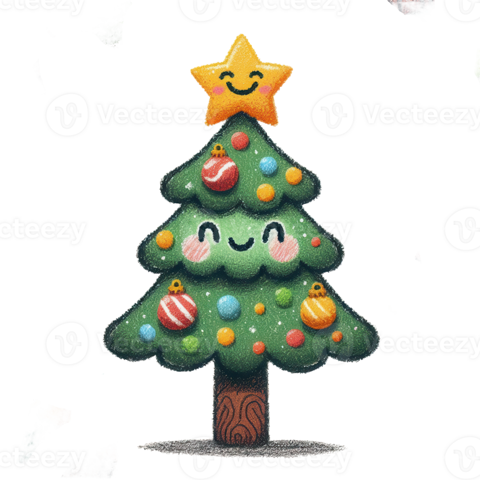 A christmas tree with a star on it png