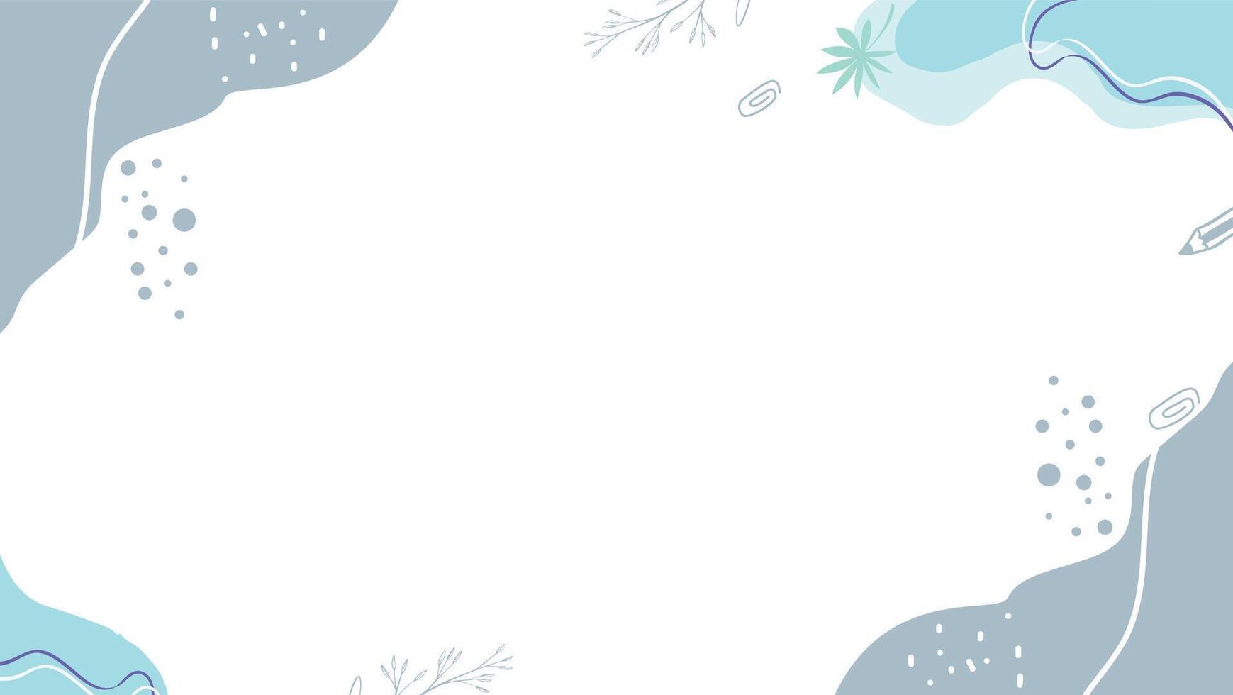 A blue and white background with waves and plants vector