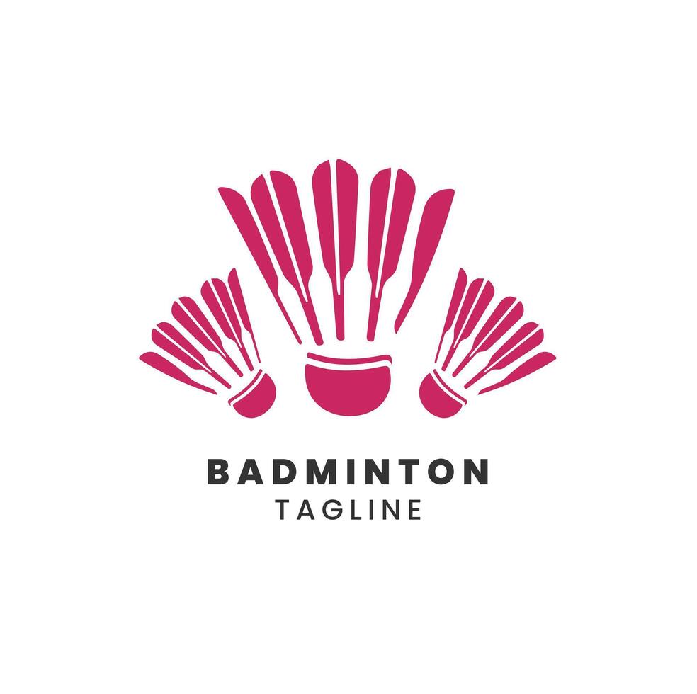Badminton logo design template vector