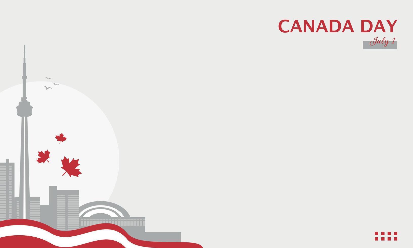 Happy Canada Day Template. Celebration of freedom. Copy space area vector