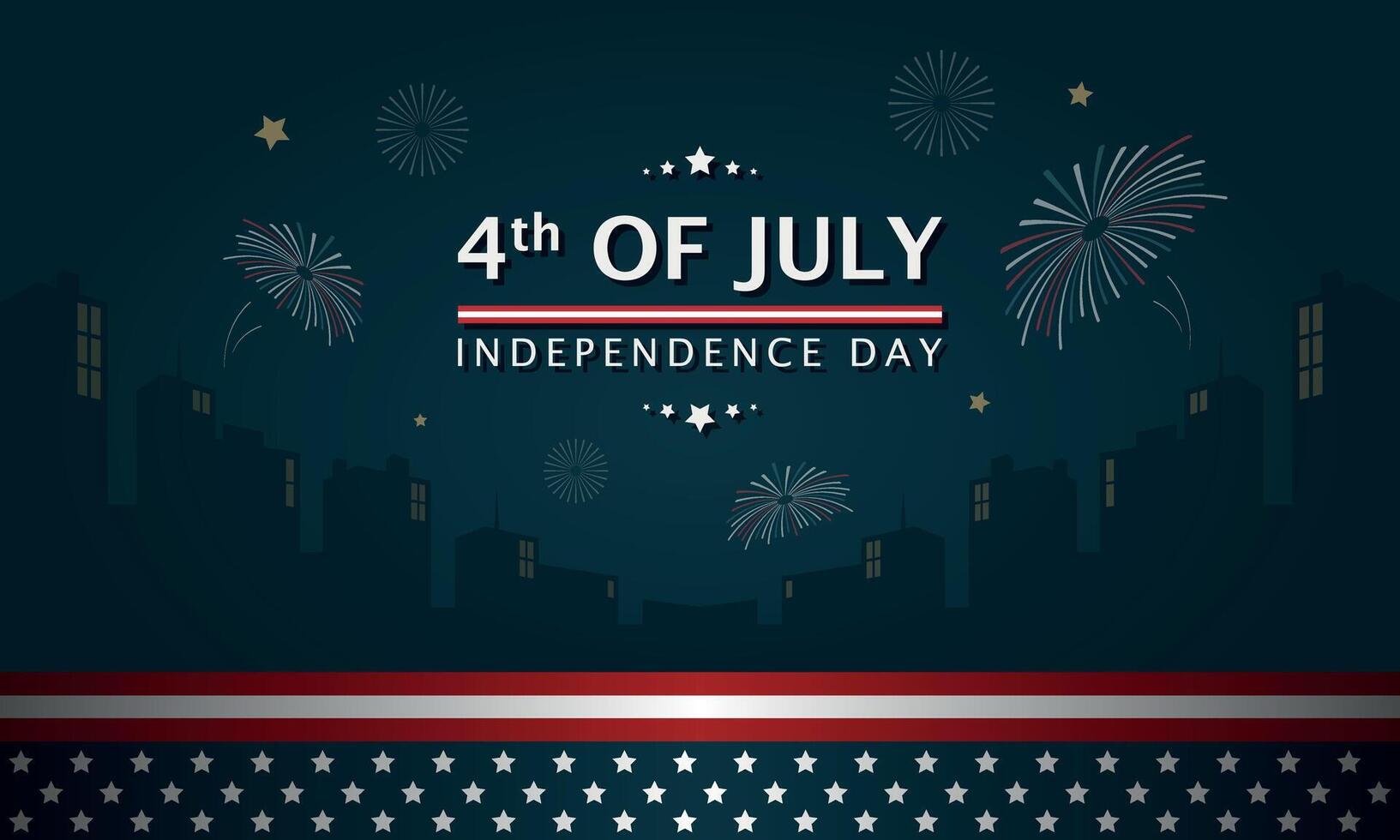 Independence Day of USA Poster. 4th of July. Celebrate Independence vector
