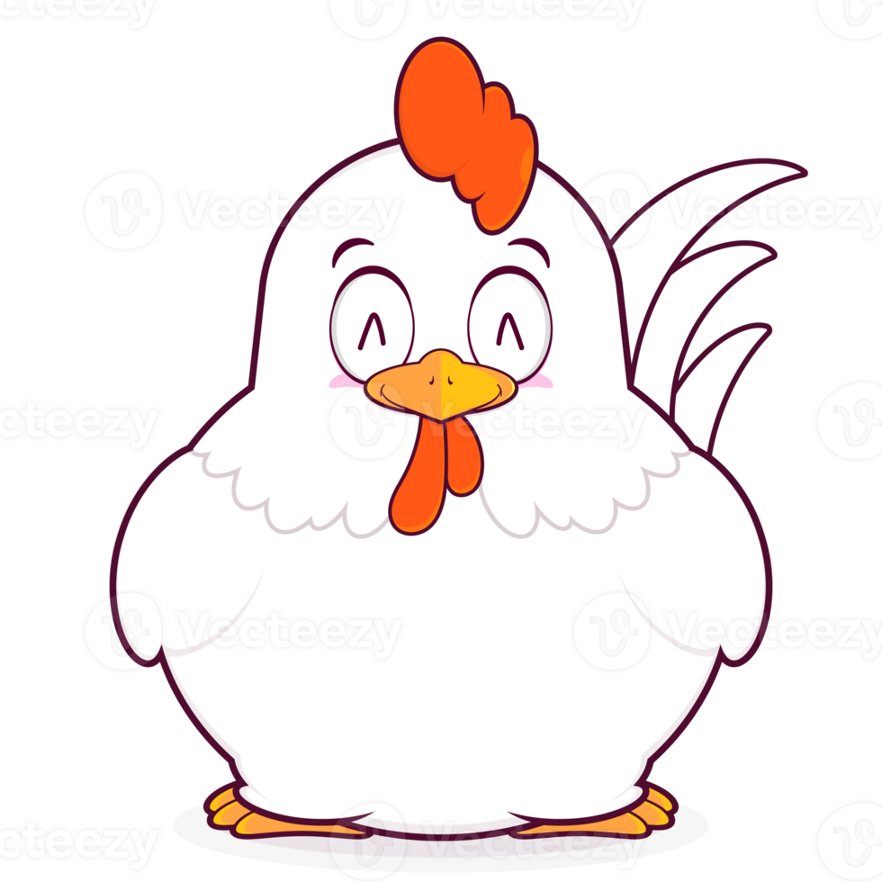 chicken playful character design png