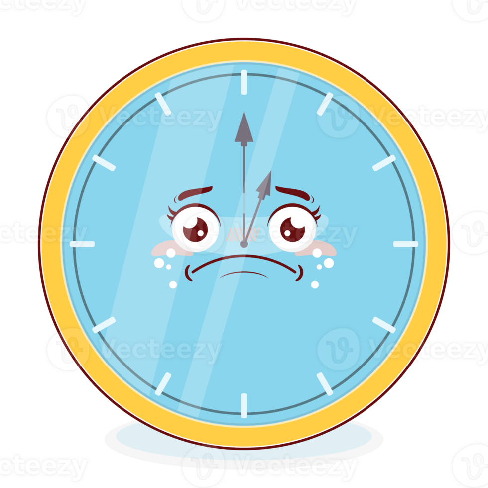 wall clock crying expression design png