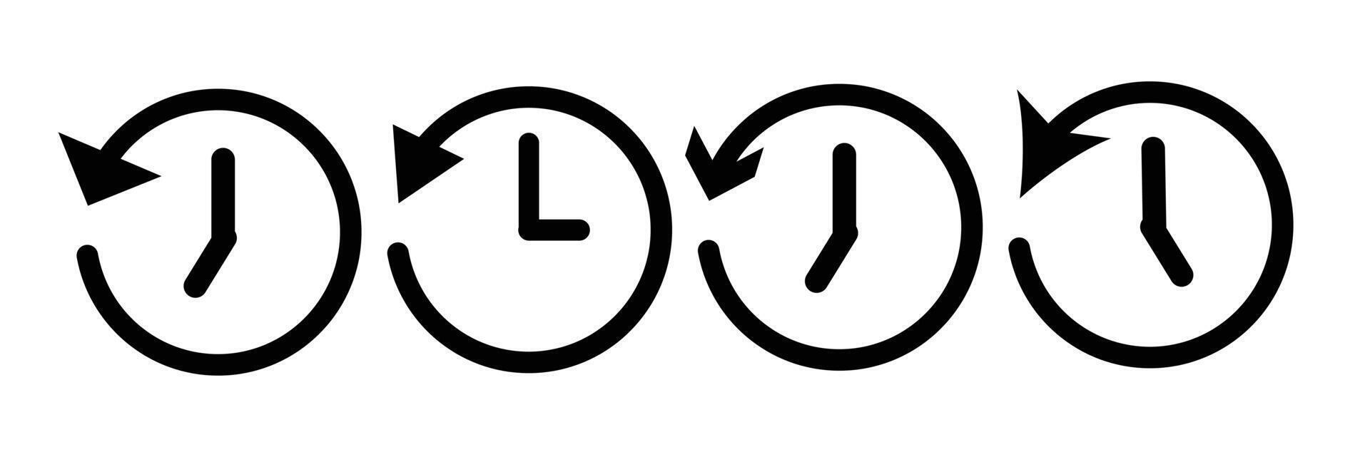 history line icon. clock icon symbol collections. vector