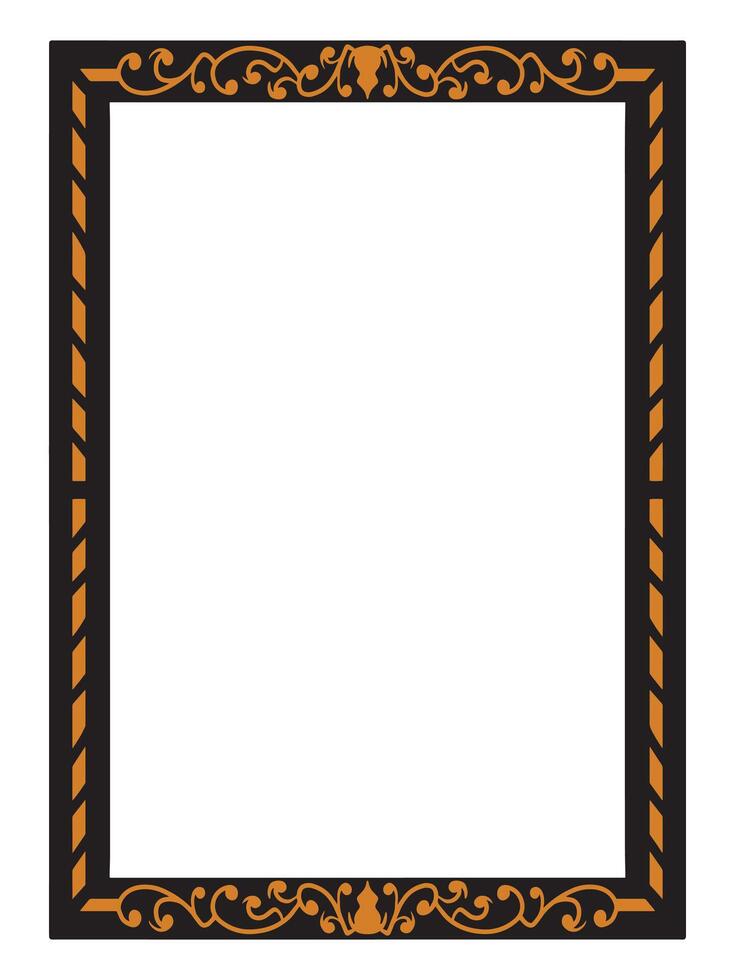 Premium Ornamental Border with Modern Elegant Minimalist Touches vector