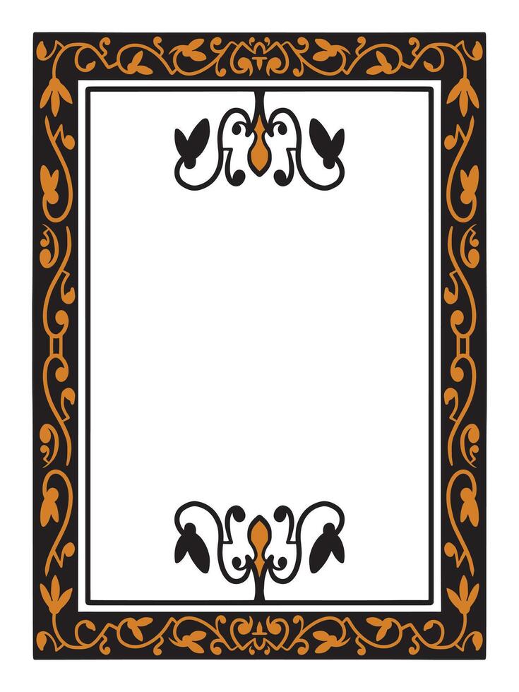 Ornamental Border with Elegant Lines for Luxurious Invitations vector