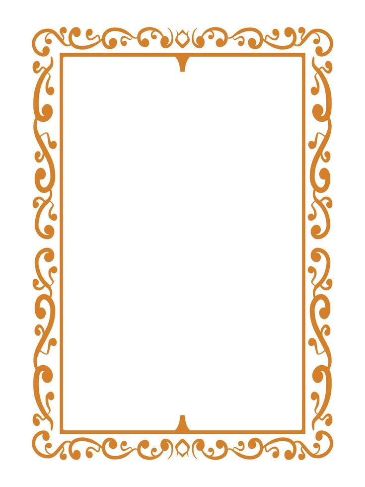 Botanical Frame with Tropical Palm Leaf Motifs vector