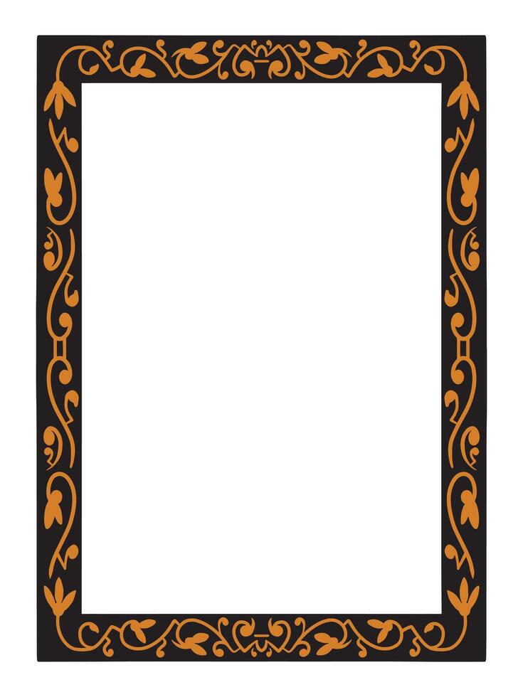 Premium Ornamental Frame with Elegant Minimalist Swirls vector