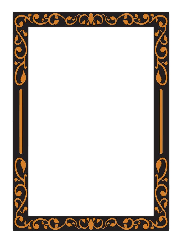 Ornamental Border with Old-Fashioned Scrollwork and Swirls vector