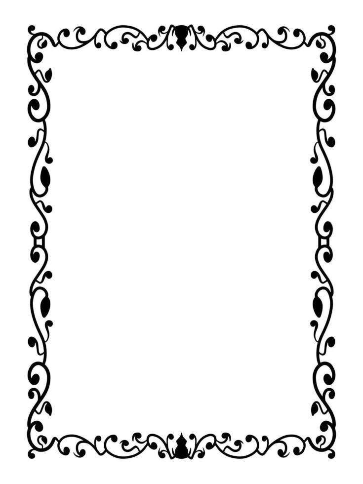 Rustic Botanical Border with Wild Flower and Vine Patterns vector