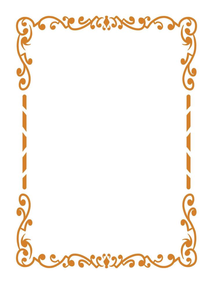 Ornamental Botanical Border with Floral Branch Patterns vector