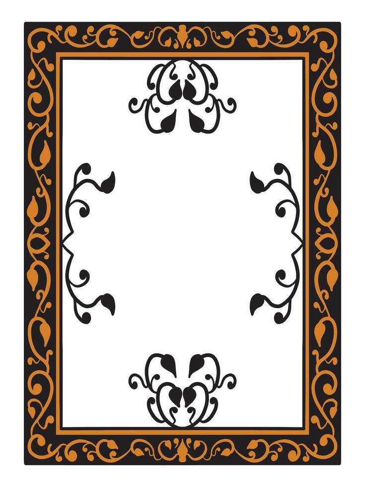 Vintage Ornamental Frame with Classic Scroll Designs vector
