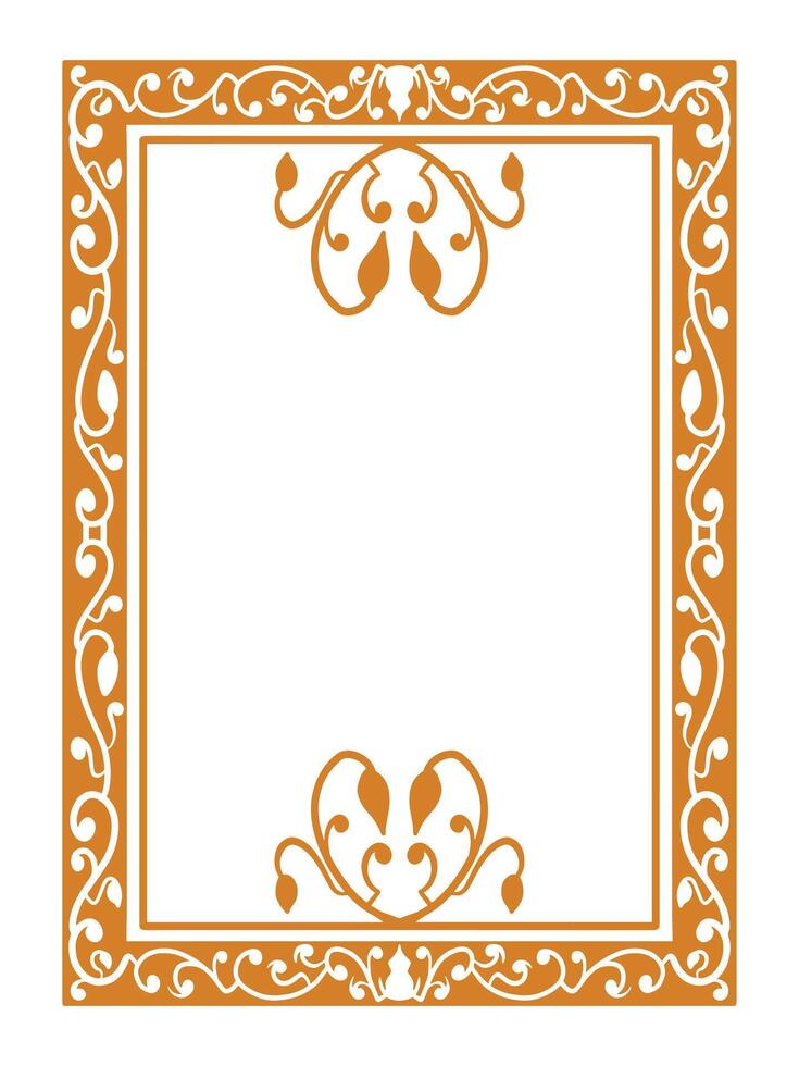Premium Ornamental Frame with Minimalist Artistic Touch with Gold Accent vector