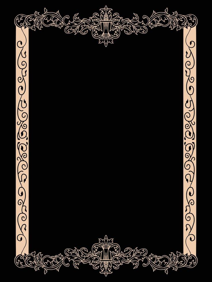Vintage Bloom Border in Ornamental Format vector