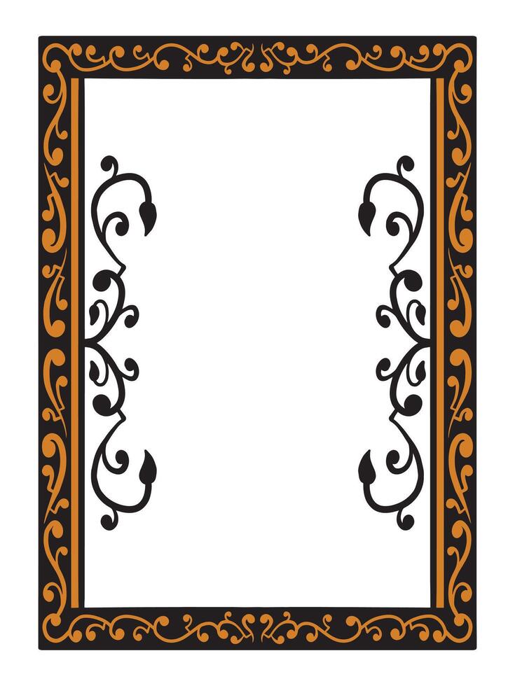 Golden Ornamental Border with Petal Design vector