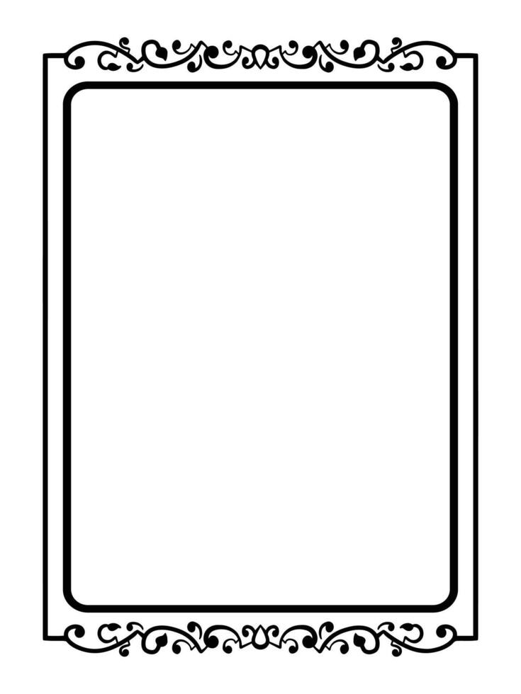 Artistic Ornamental Frame with Delicate Lines vector