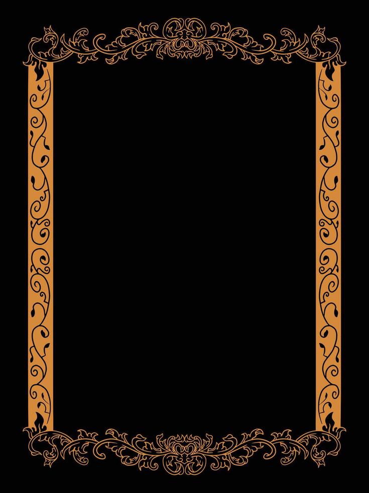 Botanical Ornamental Border for Luxury Designs vector