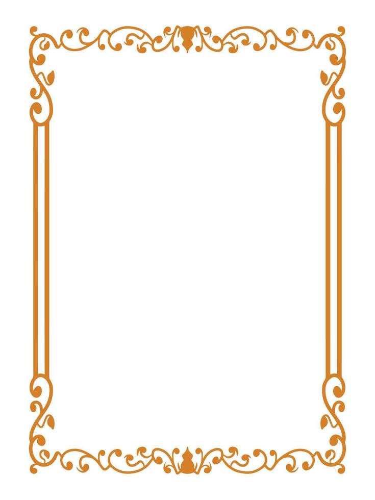 Golden Ornamental Frame for Certificate or Invitation vector