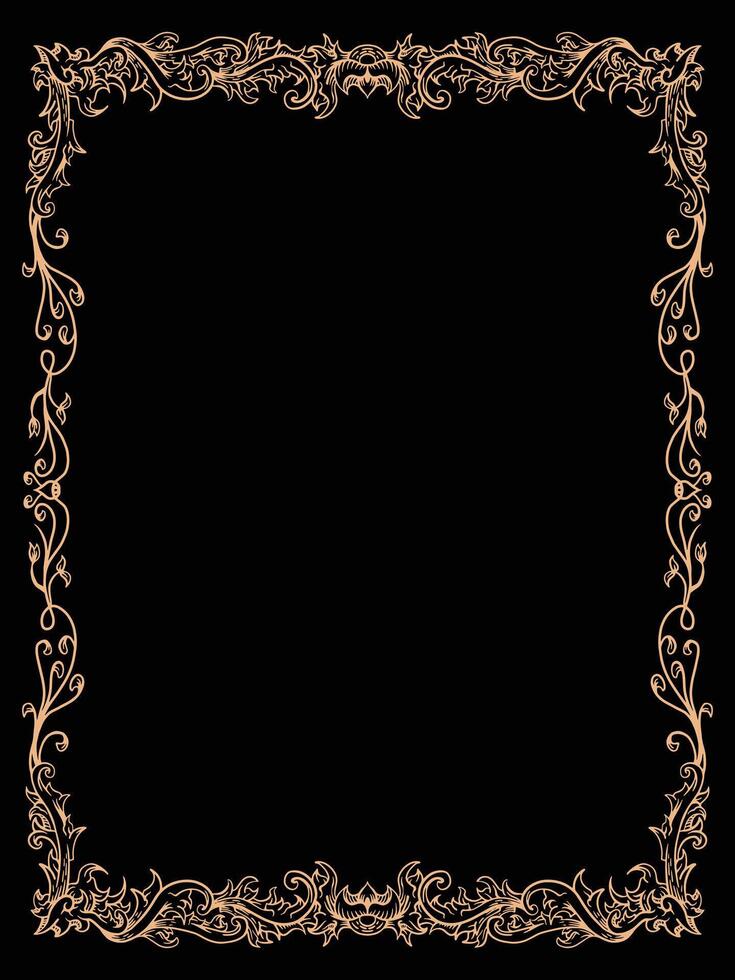 Timeless Floral Ornament Border in Elegant Style vector
