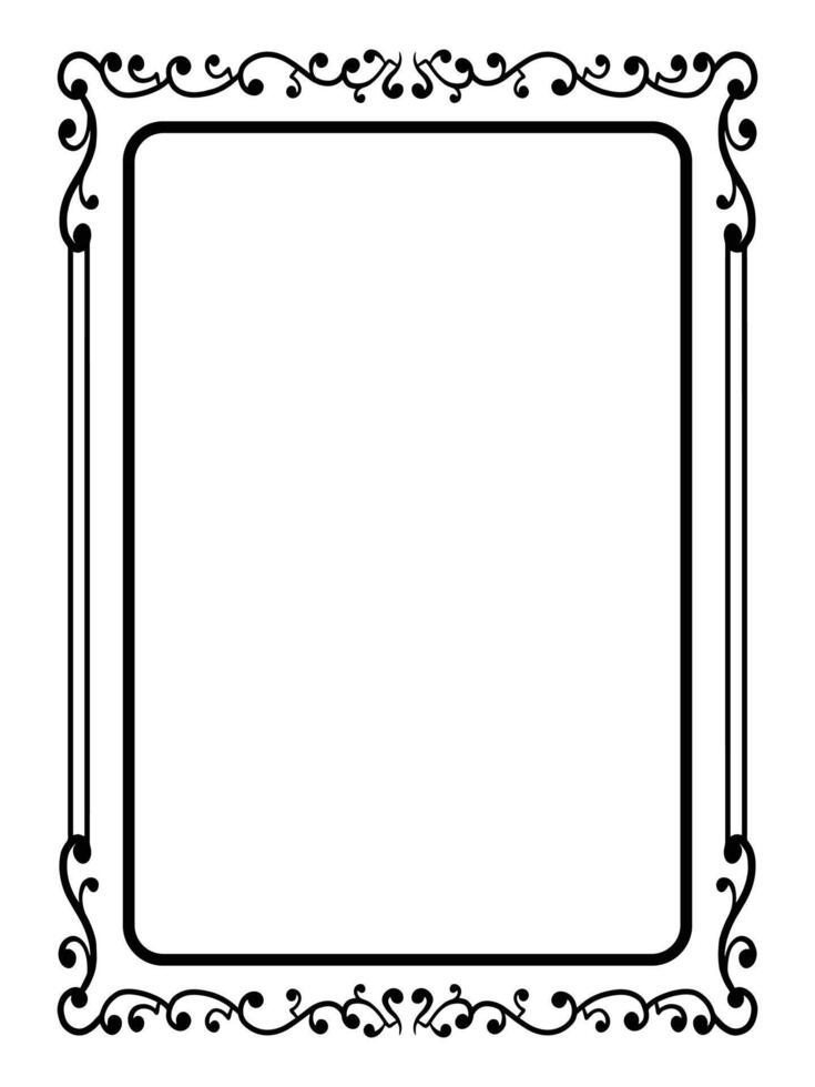 Nature-Inspired Ornamental Frame with Florals vector