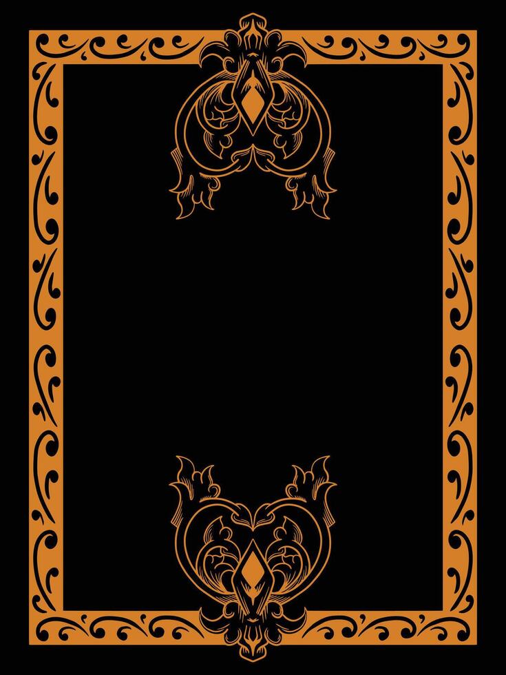 Premium Botanical Frame with Vintage Finish vector